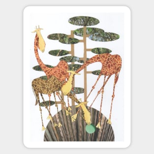 Giraffes at the Watering Hole. Sticker